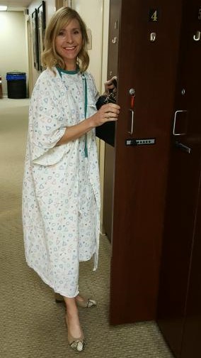 Amy hospital gown