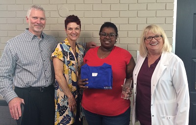 Jarae Leak with Brightstar Greenville-Spartanburg co-workers