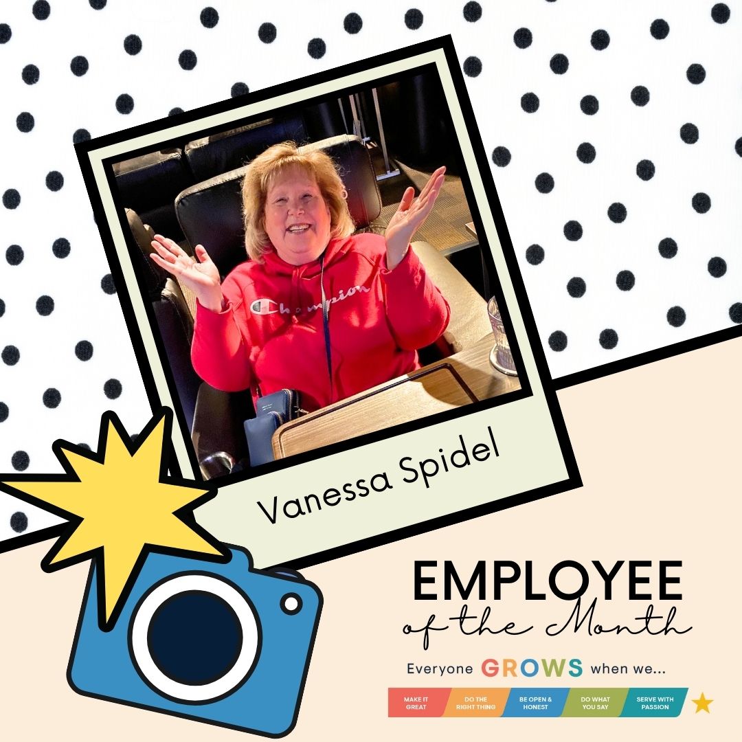 Congratulations to Our Employee of the Month, Vanessa Spidel, Caregiver!