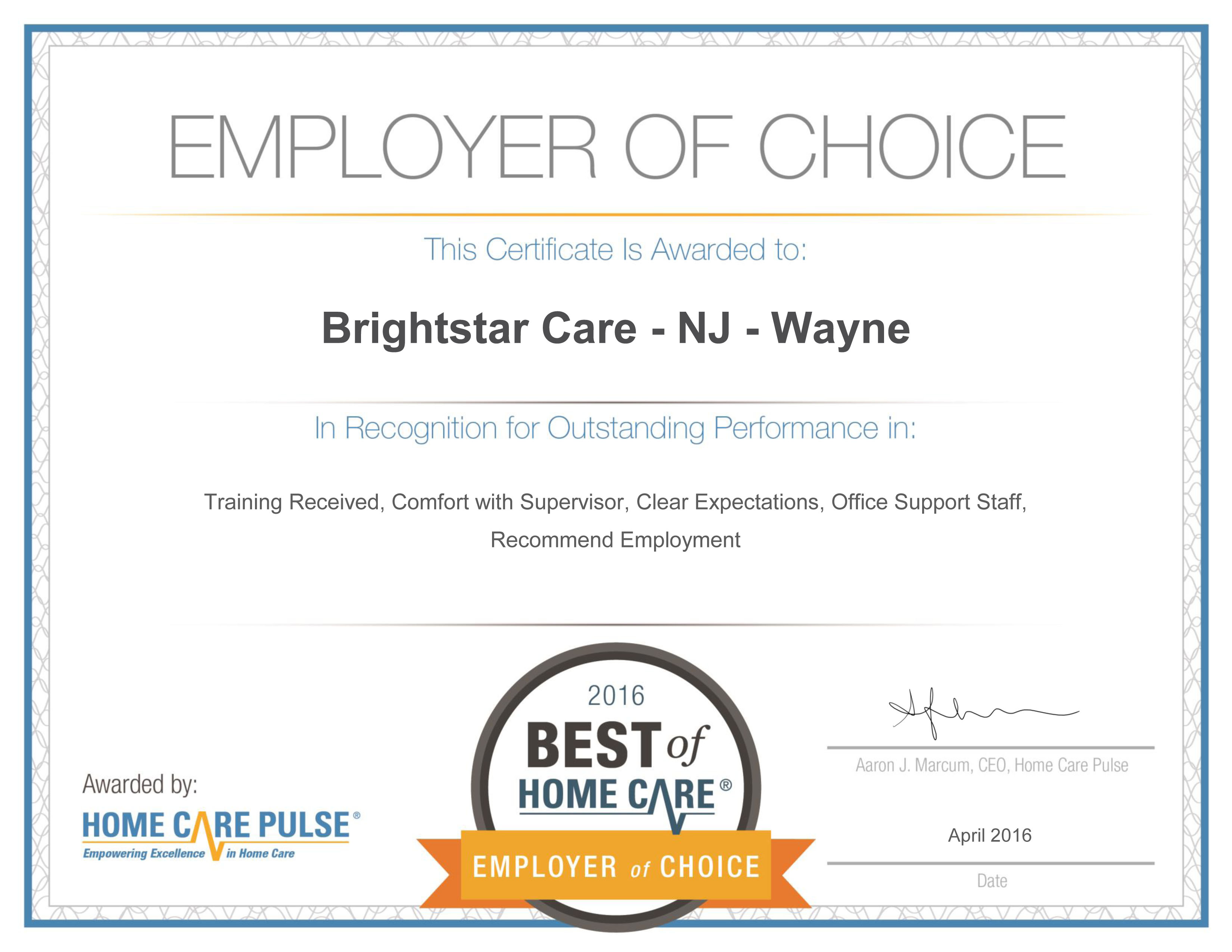 EOC Brightstar Care - NJ - Wayne