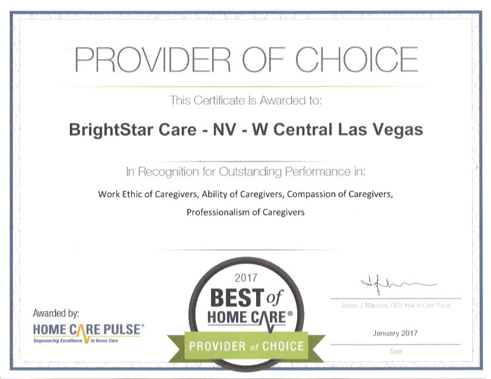 Las Vegas Provider of Choice